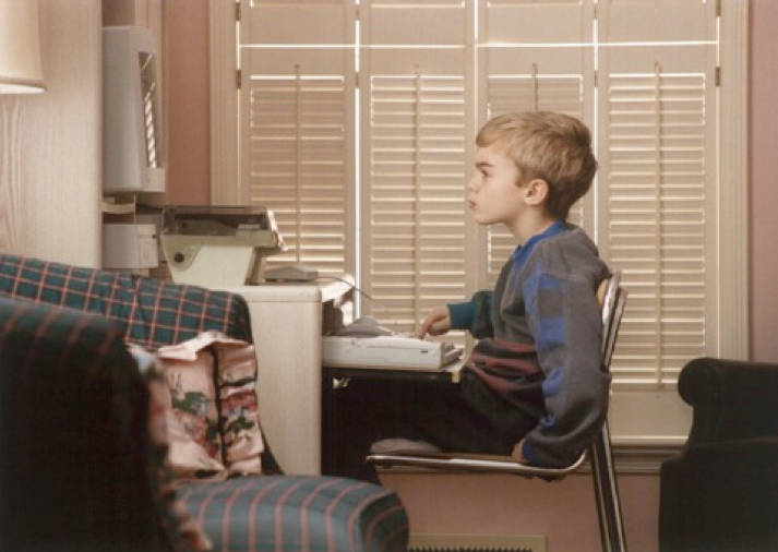 ​Austin working on an Apple IIsi in 1990Photo by Dad. ​