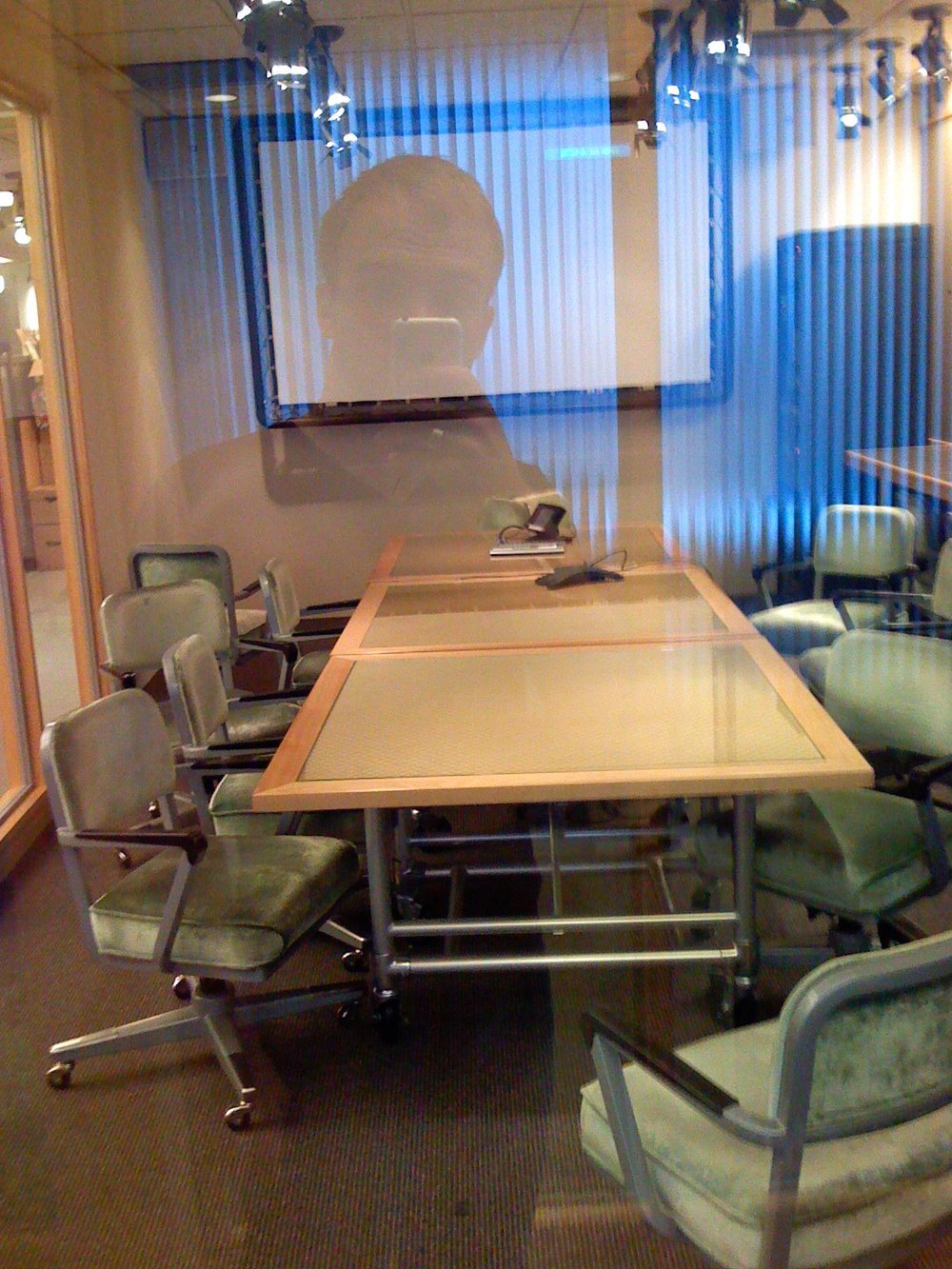  Workspace at the agency. Headed to work. Shot on iPhone, Aug 3, 2007 