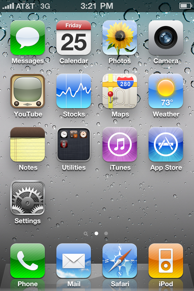  Screenshot the day I got my iPhone 4. 