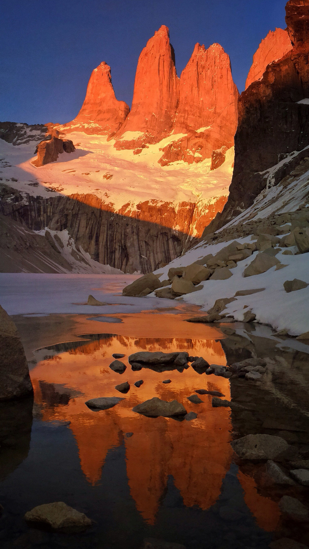  Vertical panorama at Torres del Paine,&nbsp;shot on iPhone 5S, 2013. 