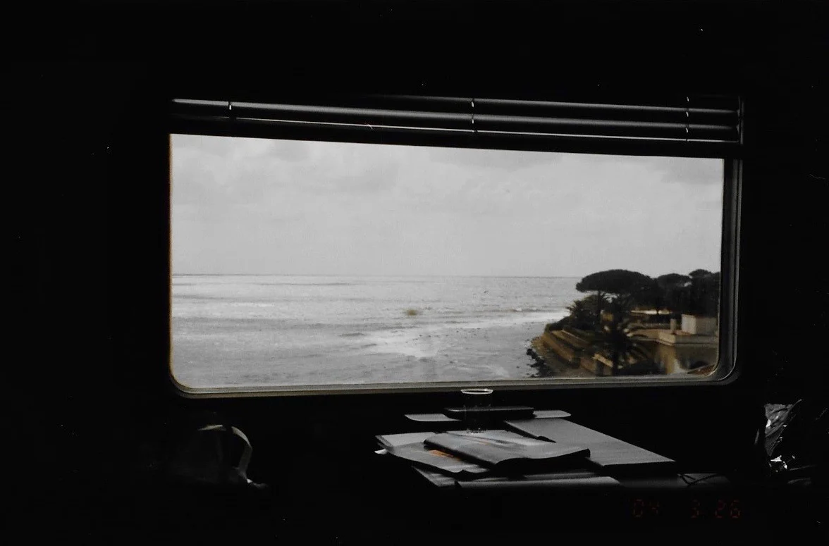 A view off the west coast of Italy from the train