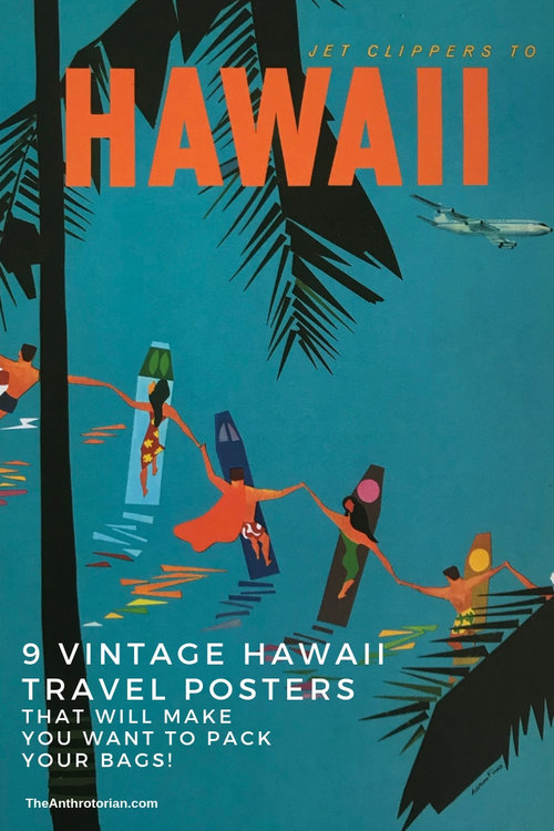 Visit Hawaii 1949 Vintage Style Island Travel Poster 24x36 