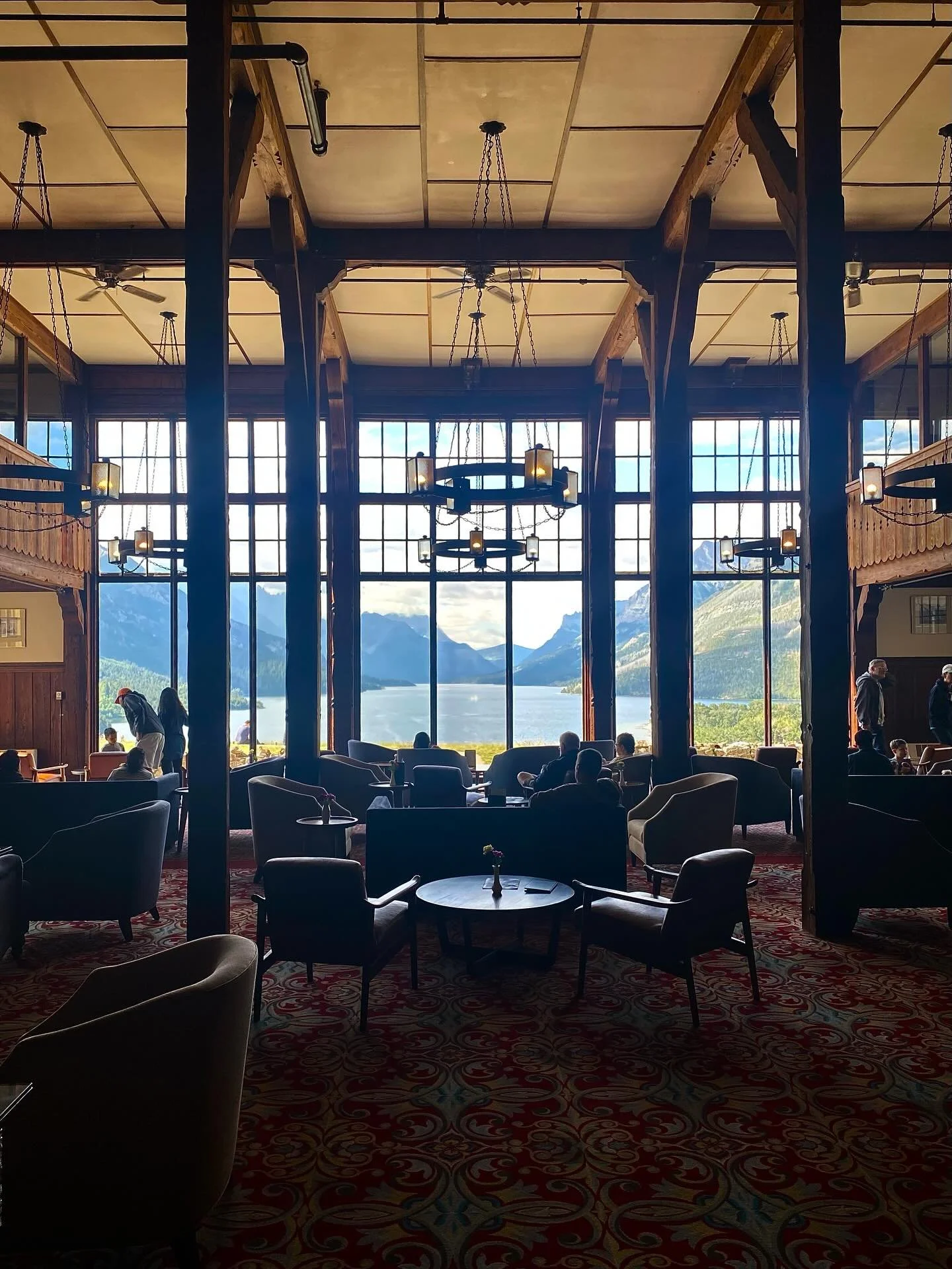 I can&rsquo;t tell if the view is more breathtaking from inside or outside. What do you think? 

📍 Waterton Lakes National Park 

#explorewaterton