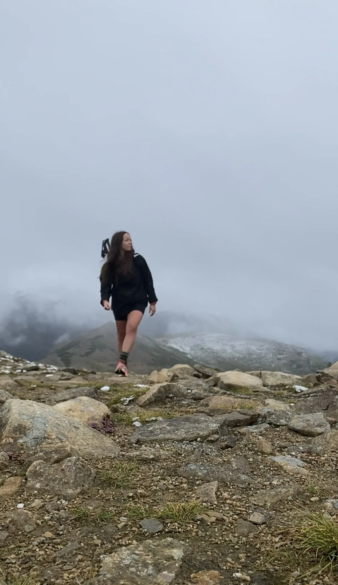 Solo hiking in the mountains