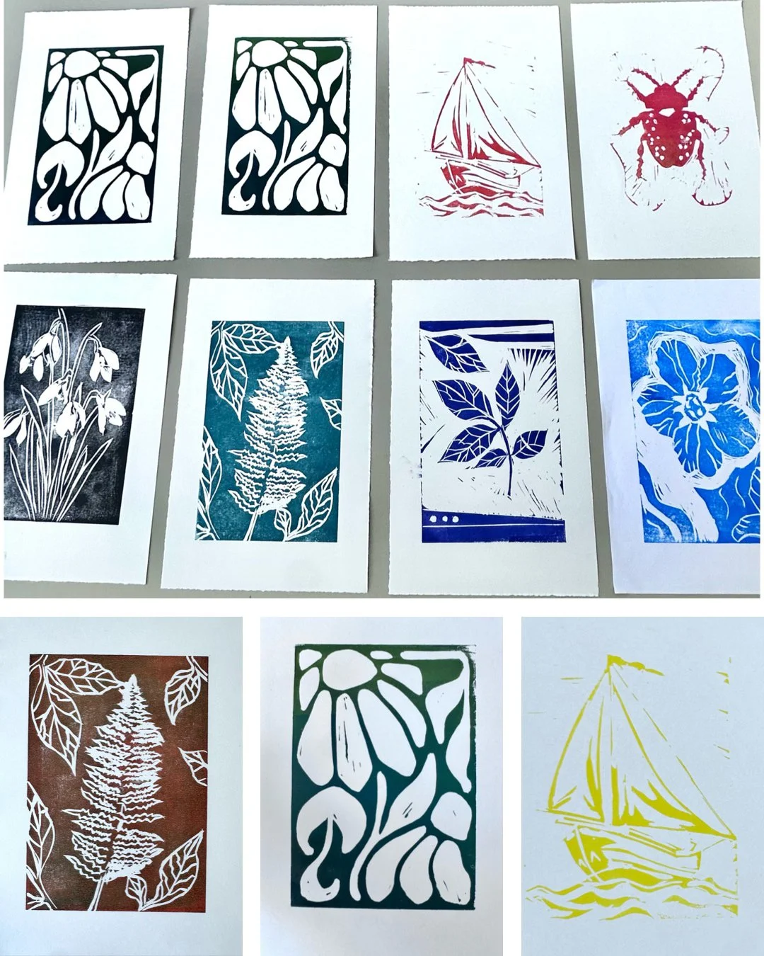 Taster Linocut printmaking Workshop