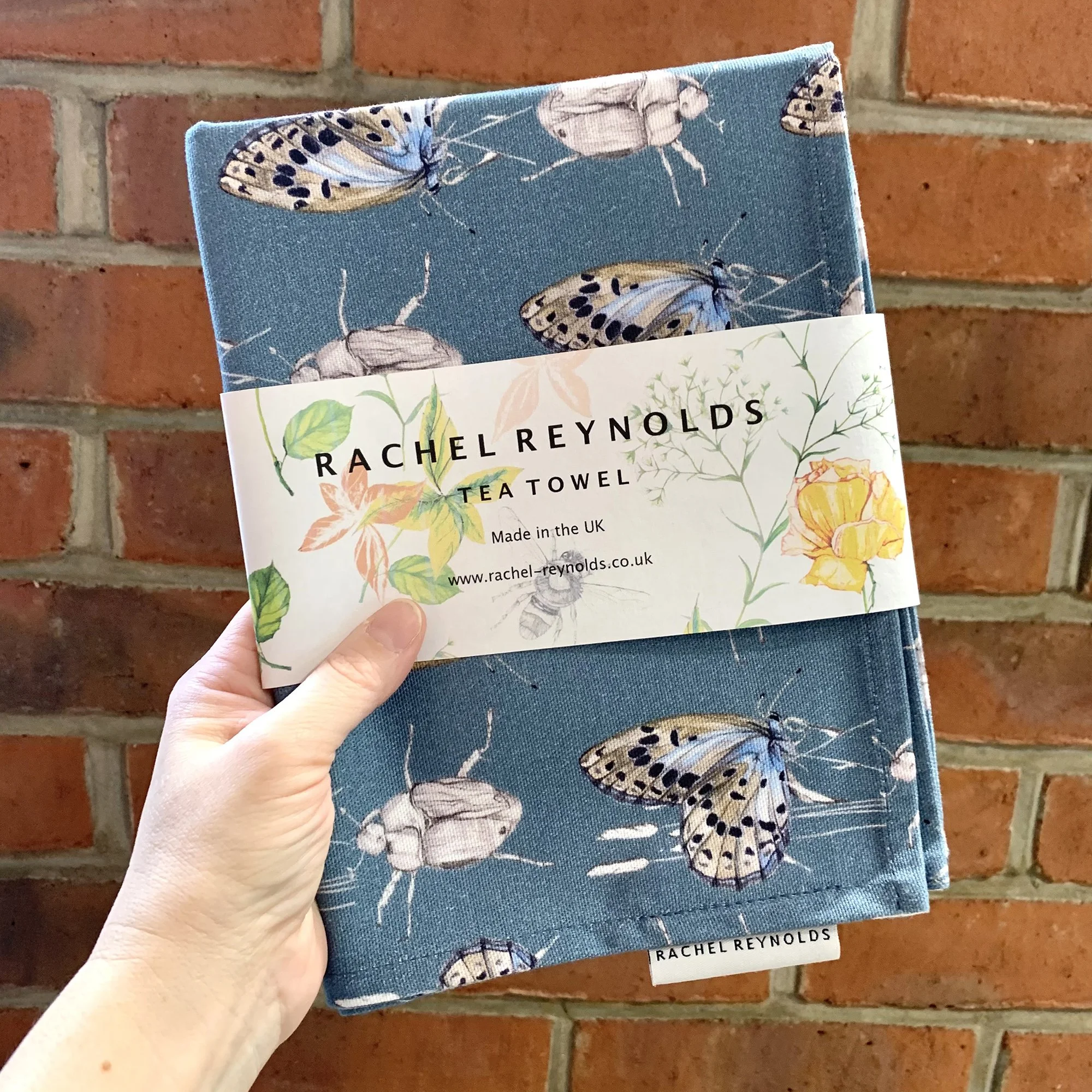 Butterfly and Beetle_Tea Towel folded.jpg