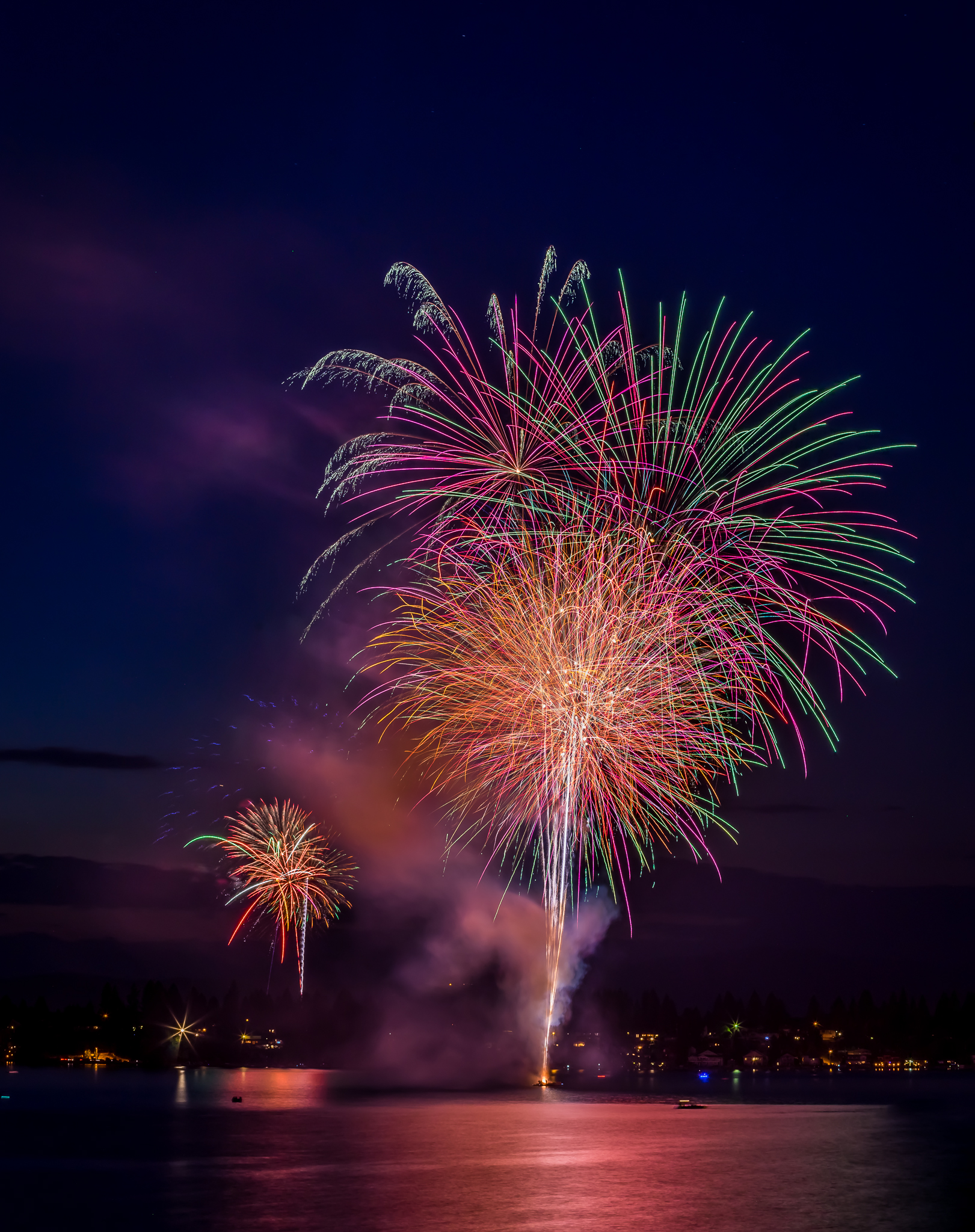  Fireworks over Liberty Lake, Washington July 4th, 2015 