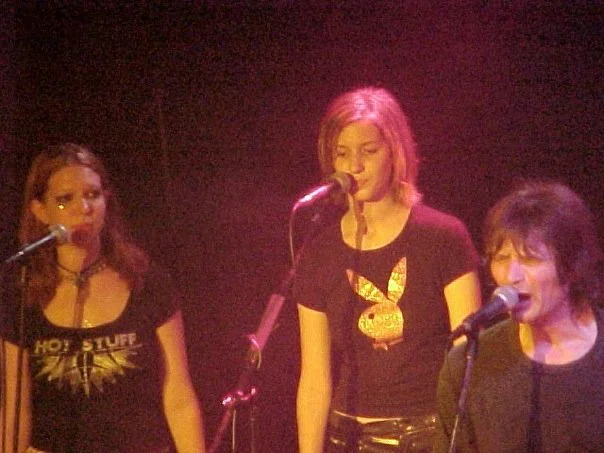 Chelsea, Renee, and Dennis Dunaway singing at Whiskey A Go Go at Glen Buxton Memorial 2001. Soak in the teenaged awkwardness, people.