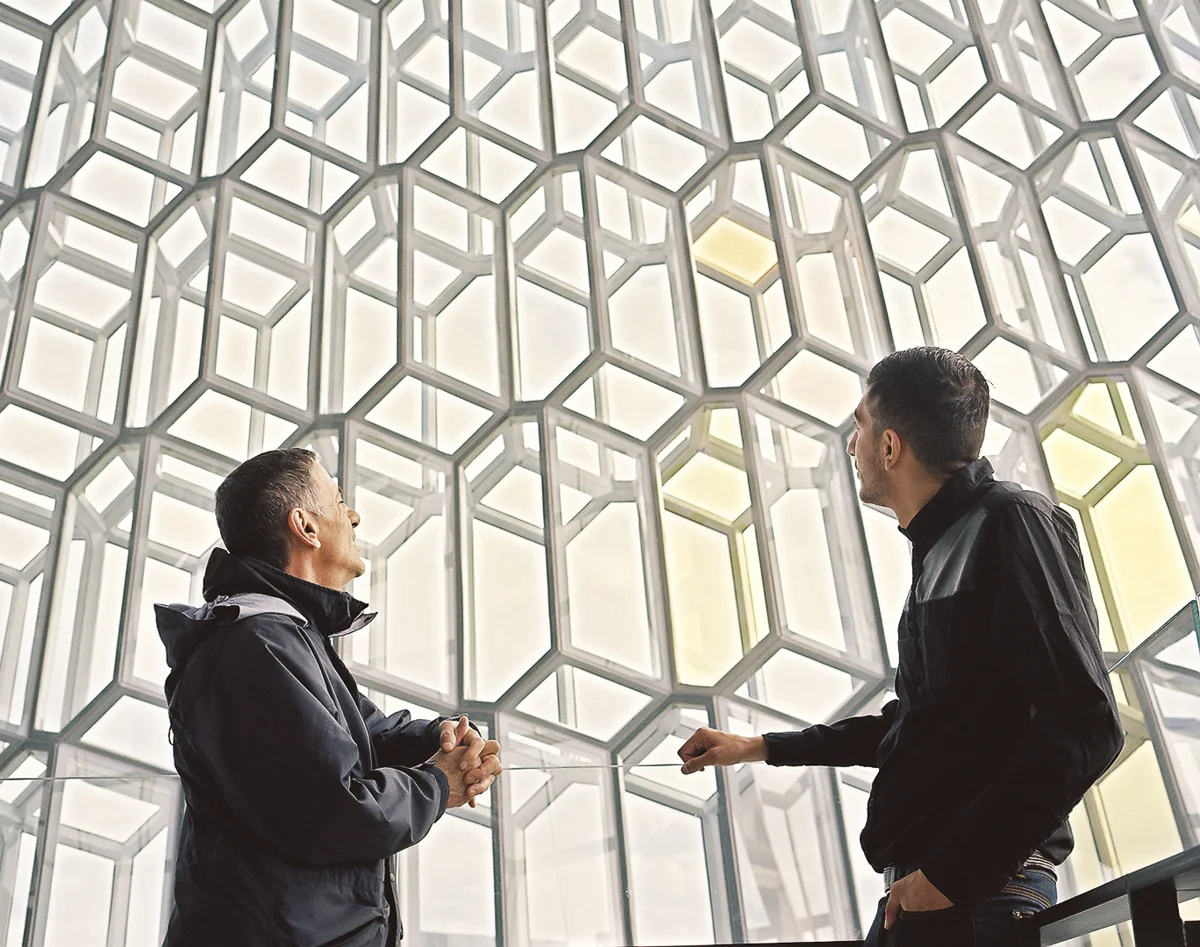 Two Iranian asylum seekers who have been granted asylum explore the iconic Harpa concert hall located in the center of Reykjavik. Without family in Iceland, they have built a father and son like bond during their time in limbo and continue to care for each other's needs.