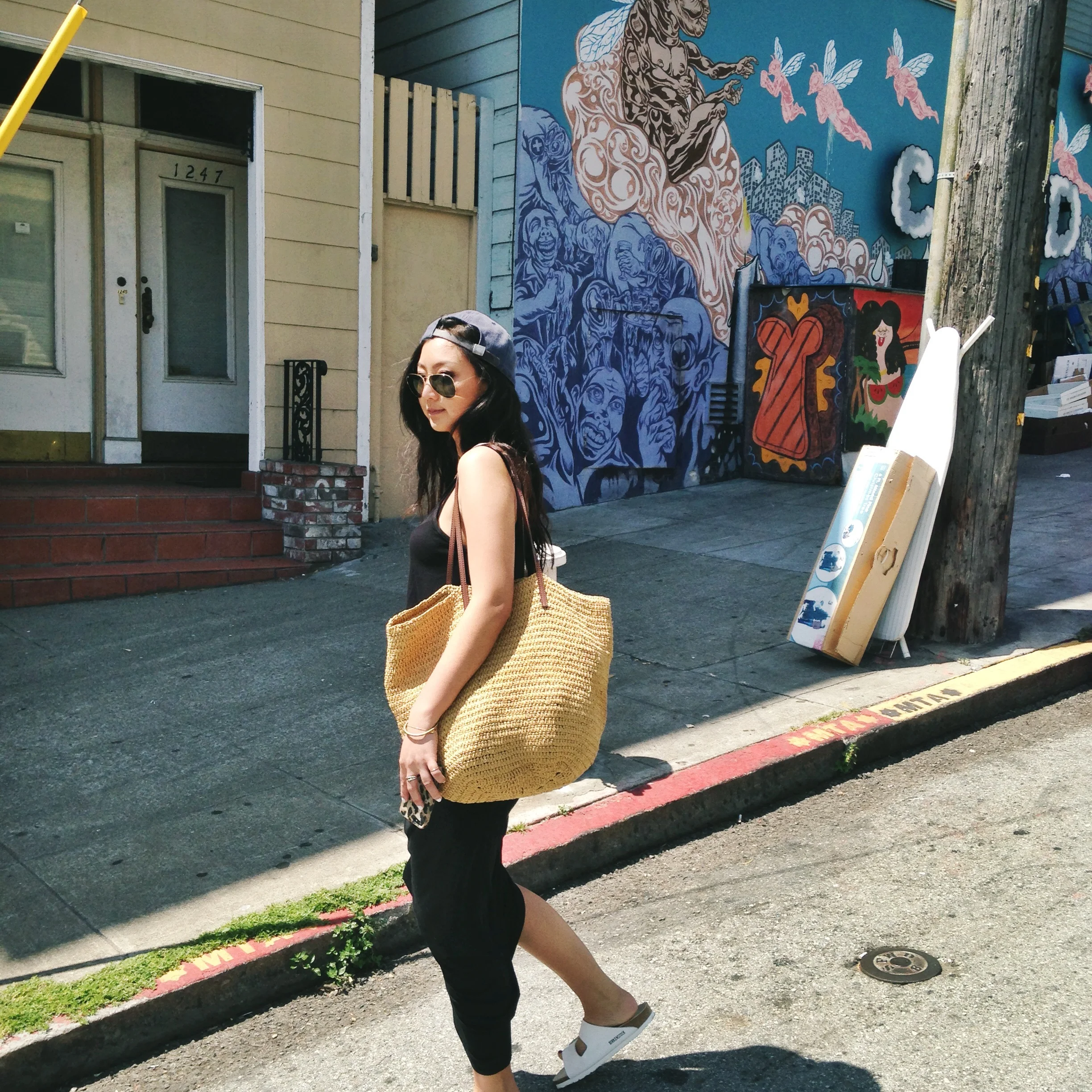 j crew straw market tote