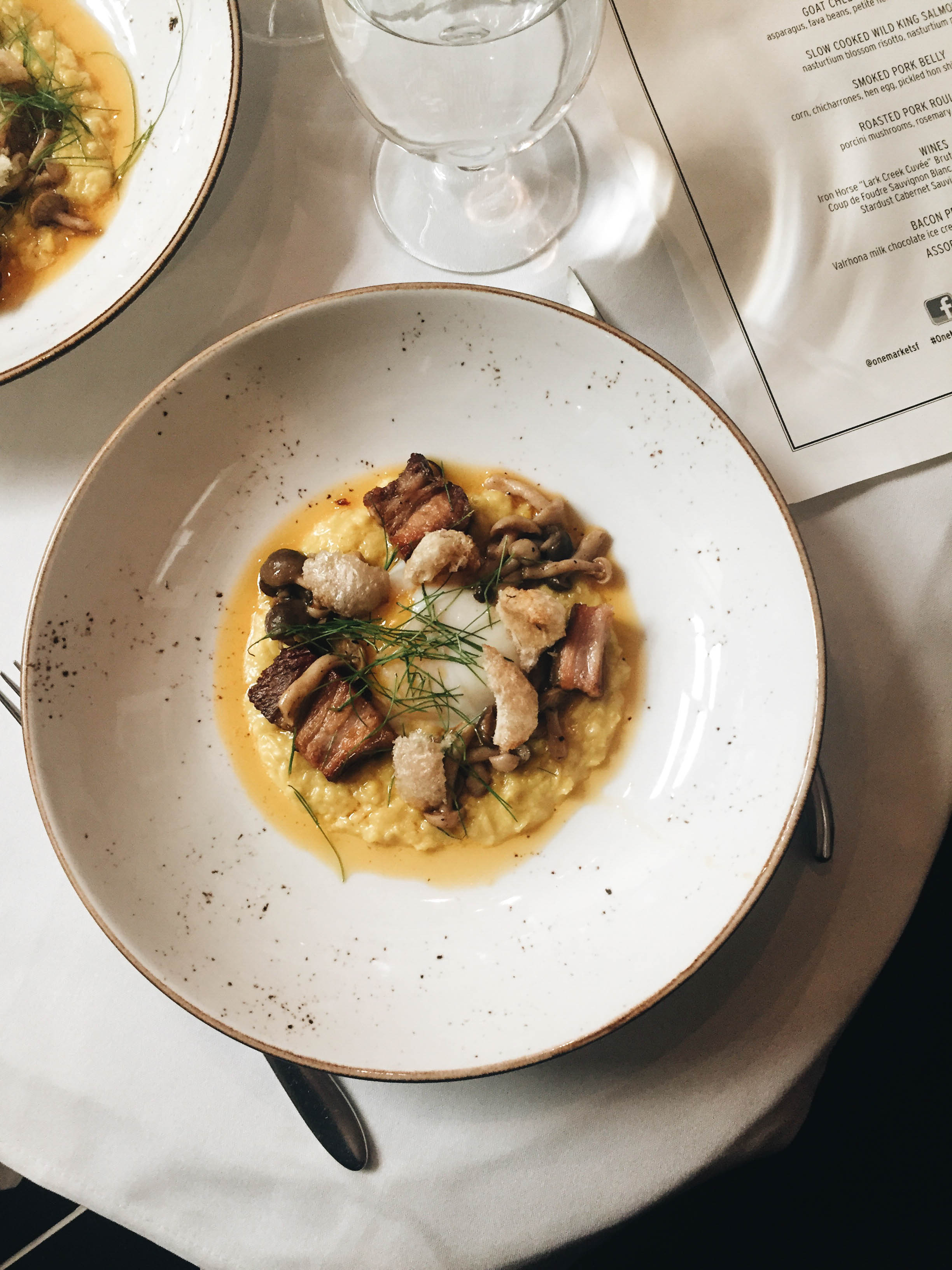 SMOKED PORK BELLY WITH CHICHARRONES & POLENTA