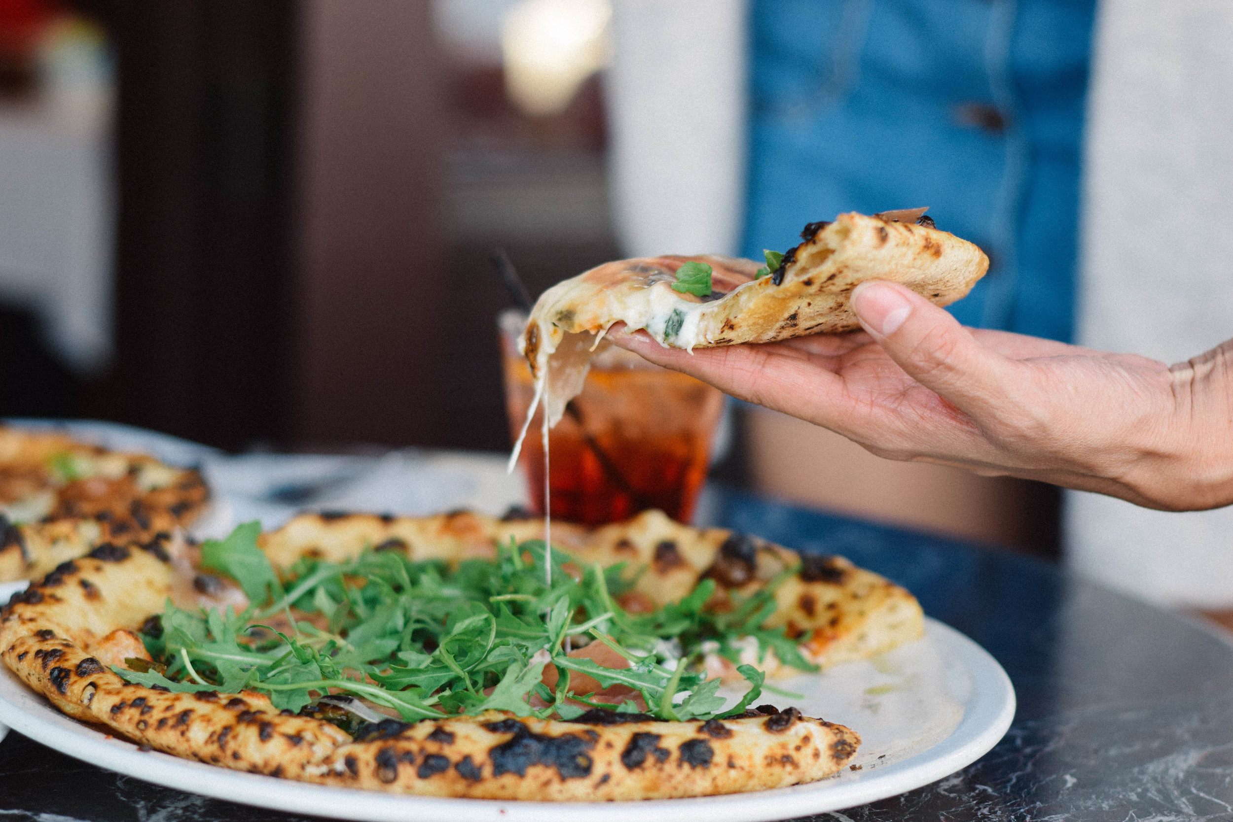 PROSCIUTTO & ARUGULA PIZZA @ POGGIO