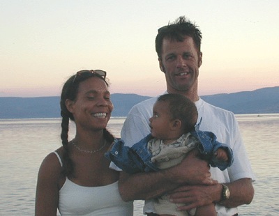 March, 2002. Vivian and Bram with little Bo at Chapala lake in Mexico