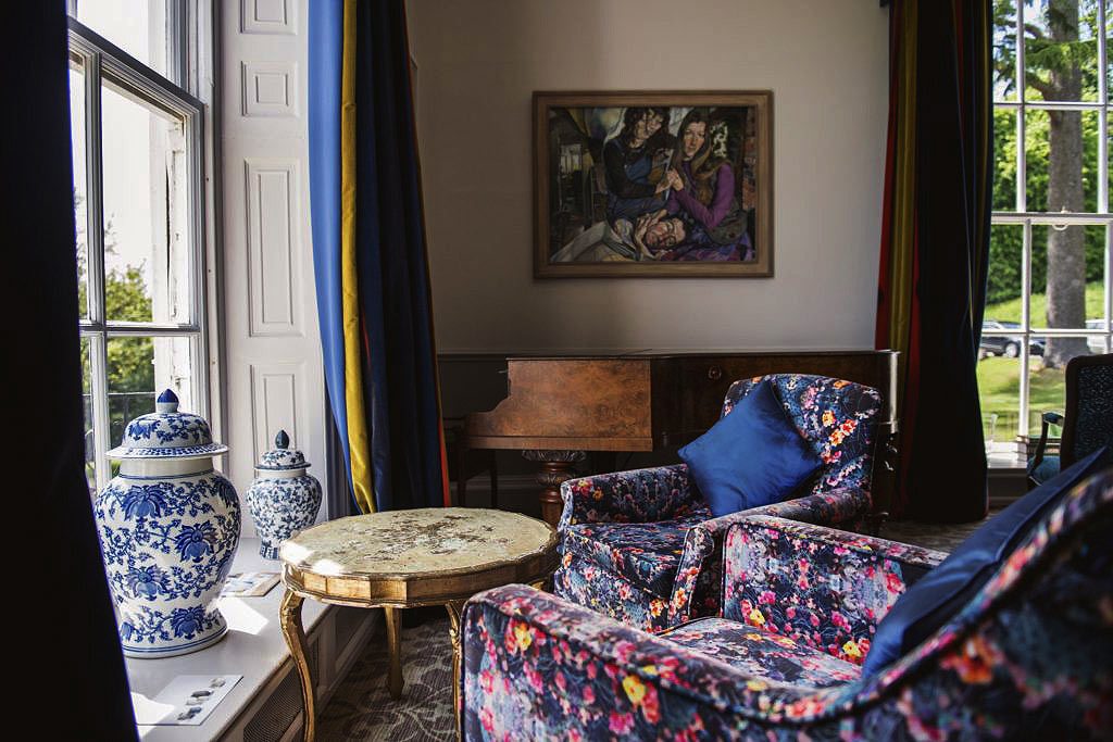 Fierce Beauty velvet upholstery in the Manor House lounge