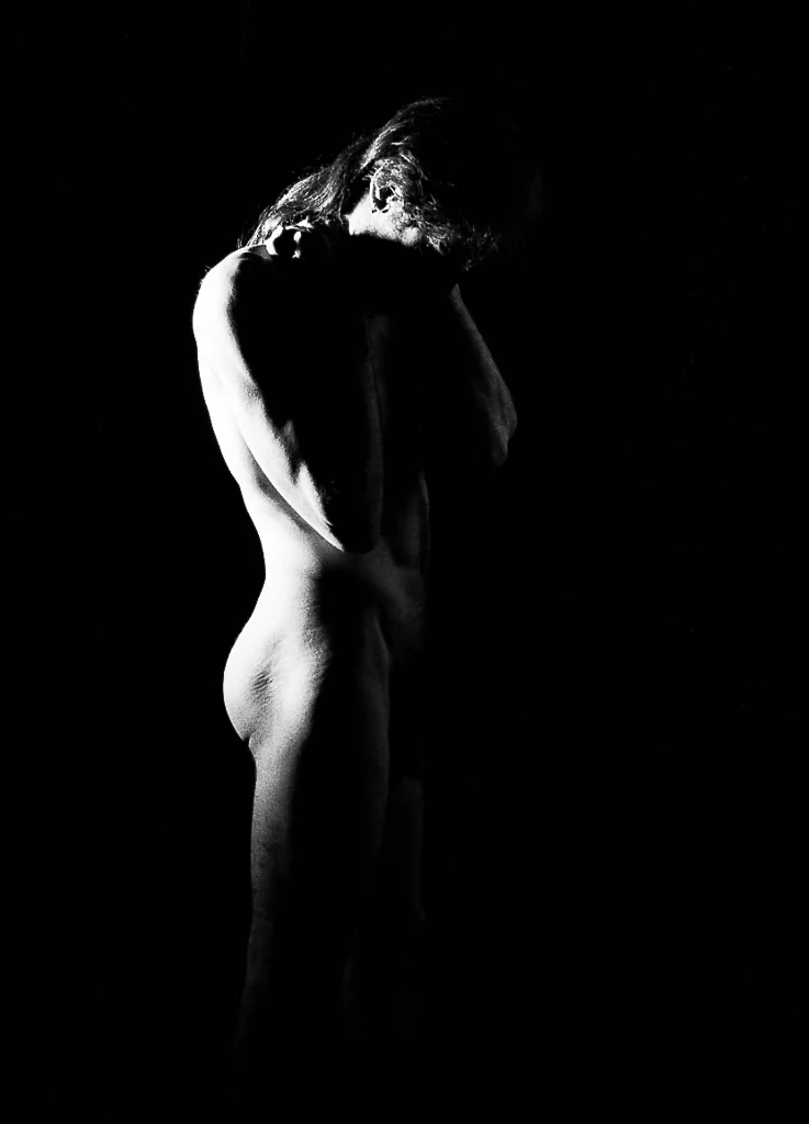 Male figure in the dark