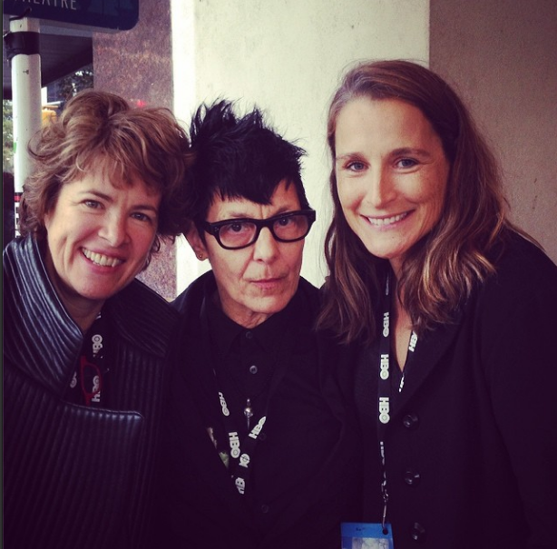 Laura Flanders, Elizabeth Streb and Catherine Gund 