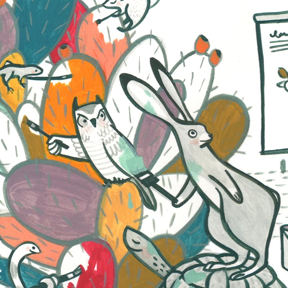 Jack Rabbits are not the best painters.