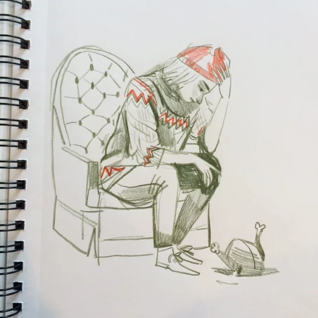 Sad about a turkey. 