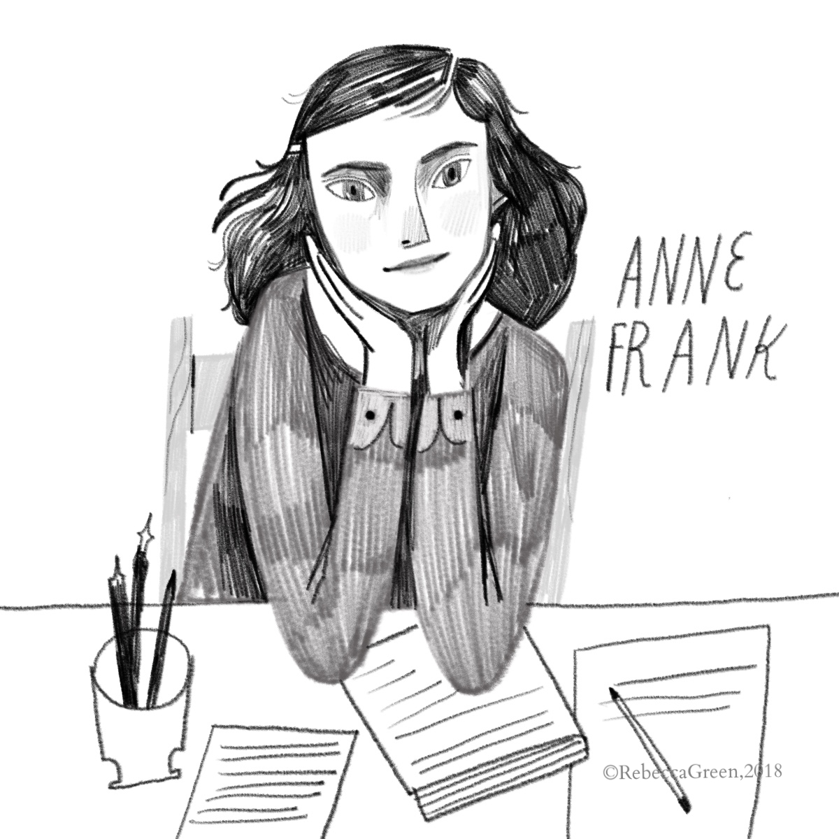 Anne Frank by LittleRamona on DeviantArt