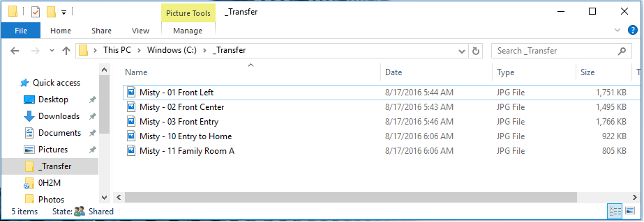 The result...files ready to upload to HAR