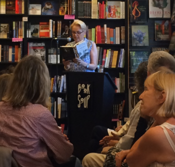 Tracy reading at Book Soup.