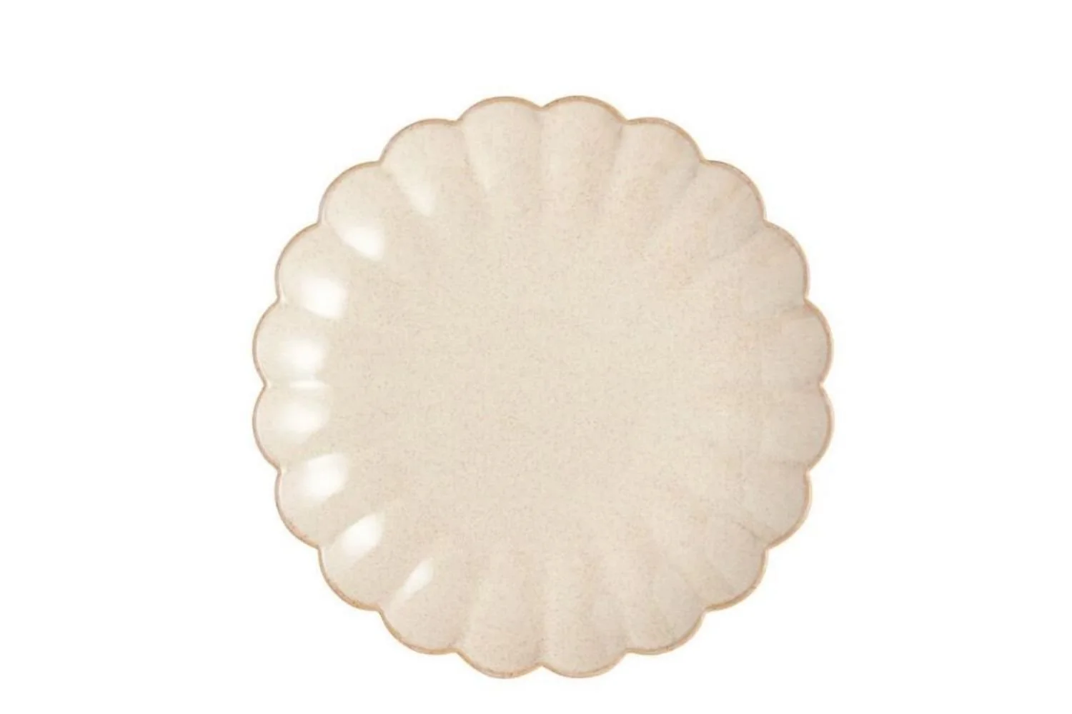 SAND SCALLOPED DINNER PLATE