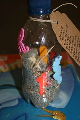 I SPY game bottles, rainy day craftiness.