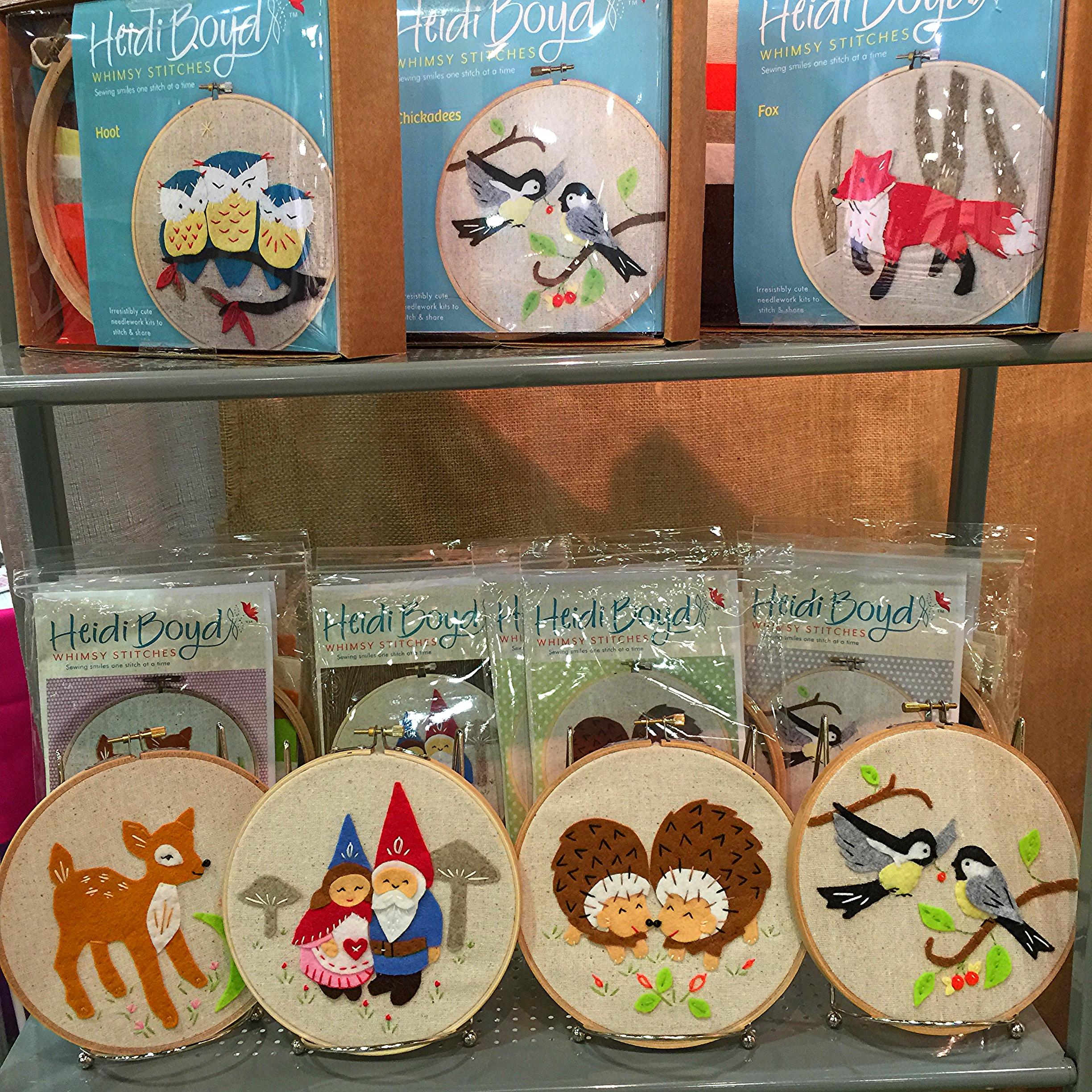 Our hoop kits on display at Spring Quilt Market, Minneapolis, MN.