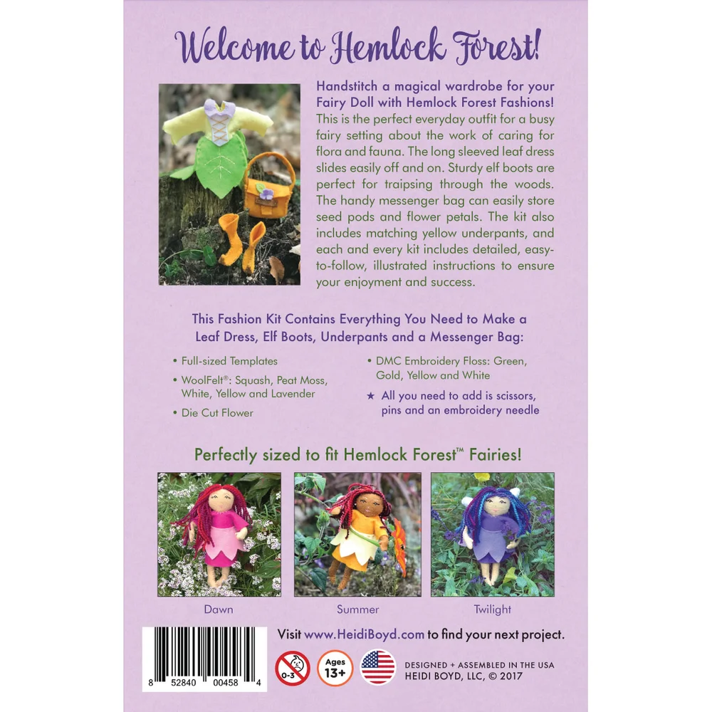 Leaf Dress, Elf Boots & Satchel, Fairy Fashion Kit  Heidi Boyd