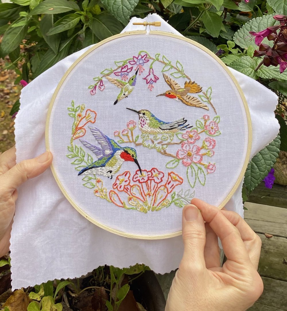 NEW! Hummingbird Embroidery Kit — Heidi Boyd