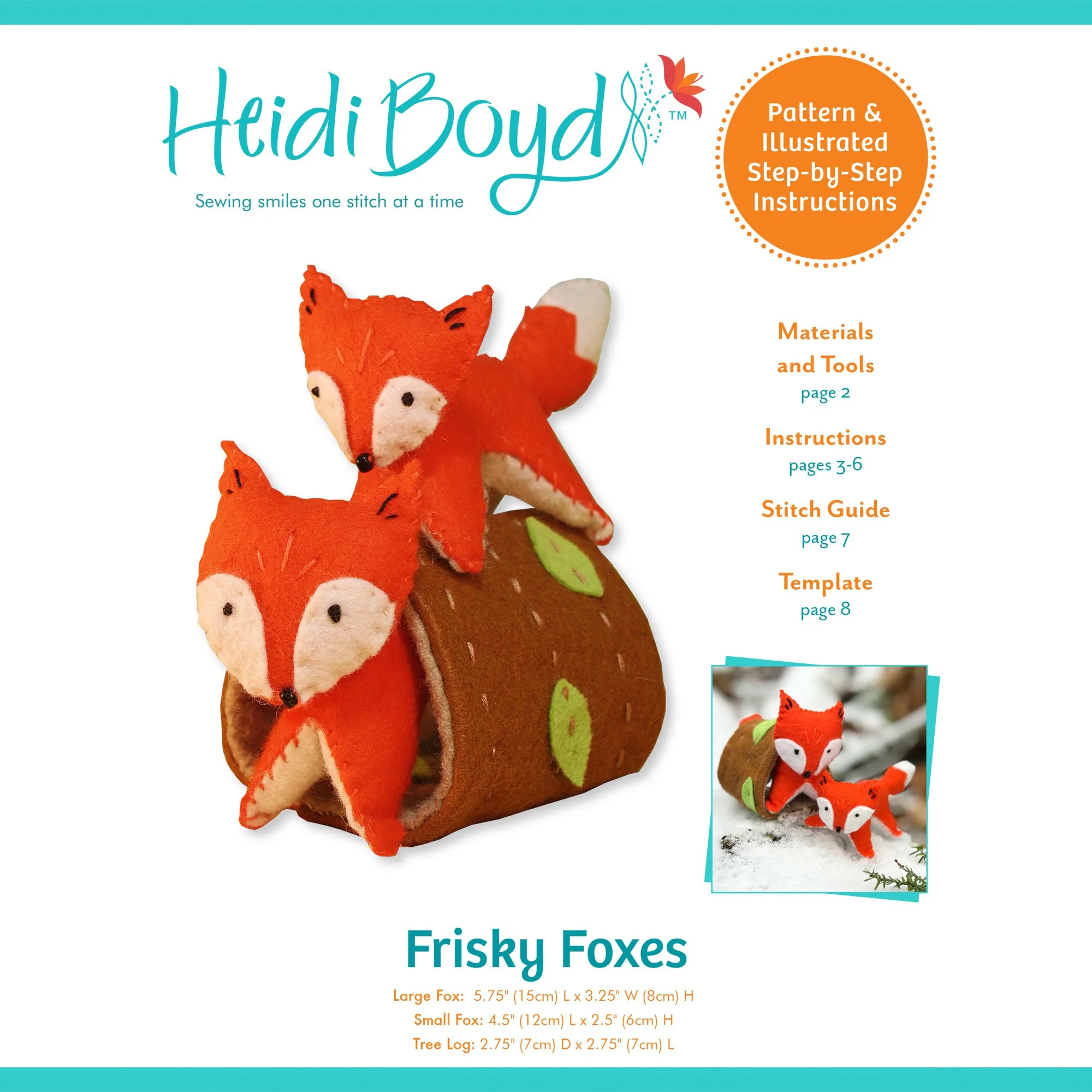 Frisky Foxes PDF pattern