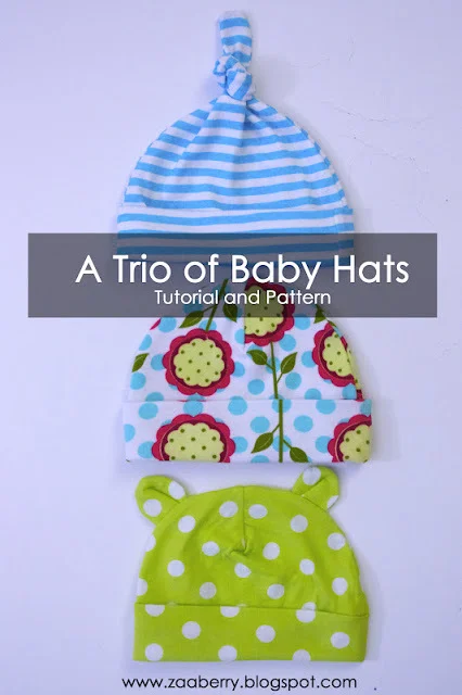 A Trio of Baby Hats by Zaaberry