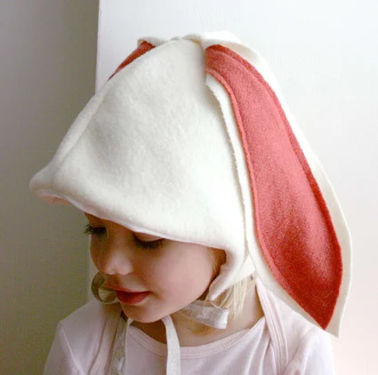 Bunny Hat and Paw Mittens by Molly's Sketchbook