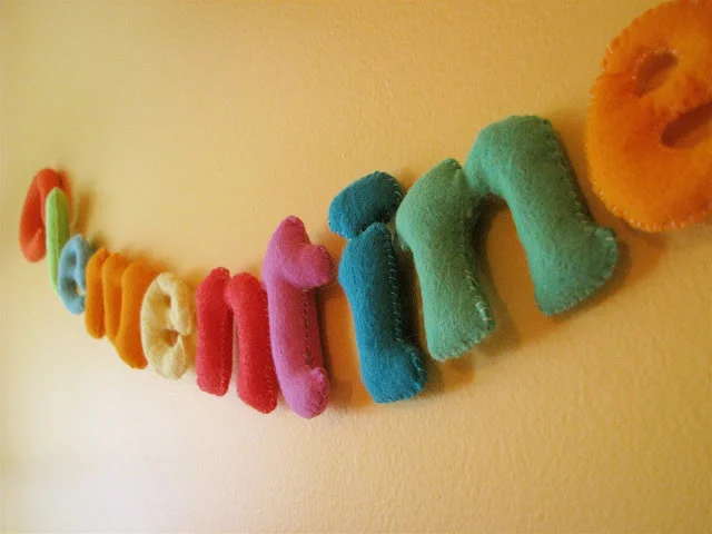 Felt Letters from Made by Rae