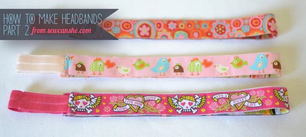 How to sew easy ribbon headbands.