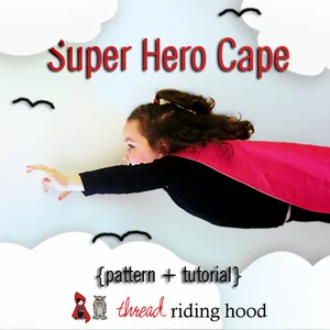 Super Hero Cape Pattern and Tutorial from Thread Riding Hood