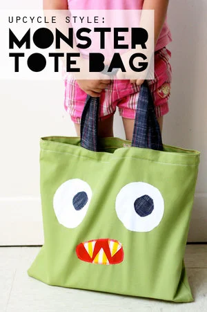 Monster Tote Bag Tutorial from My Poppet