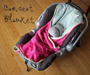 Car Seat Blanket Tutorial from Running With Scissors