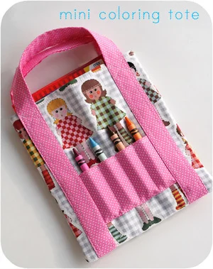 Mini Coloring Tote from lbg studio