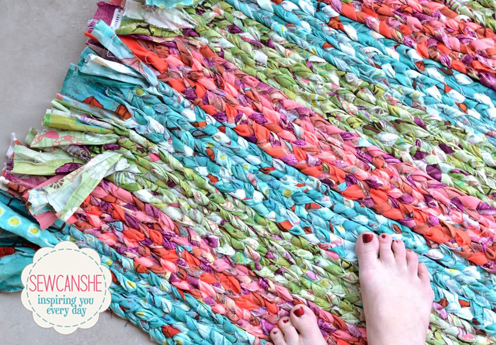 How To Sew A Diy Braided Rag Rug Total Stash Buster Sewcanshe Free Sewing Patterns For Beginners - Braided Rag Rugs Diy