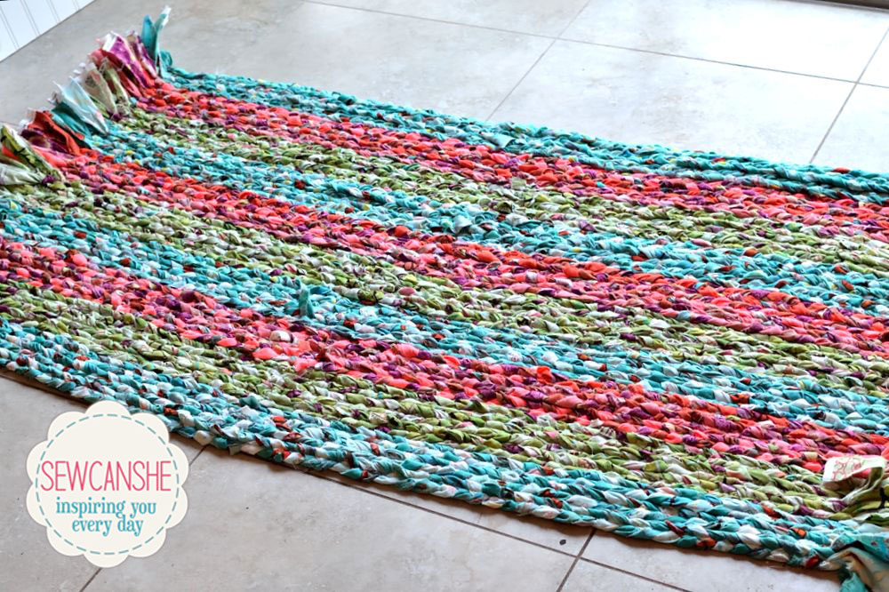 How To Sew A Diy Braided Rag Rug, Making Braided Rugs From Rags