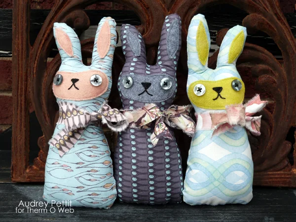 Shabby-Chic Bunch O'Bunnies from Thermo Web Blog