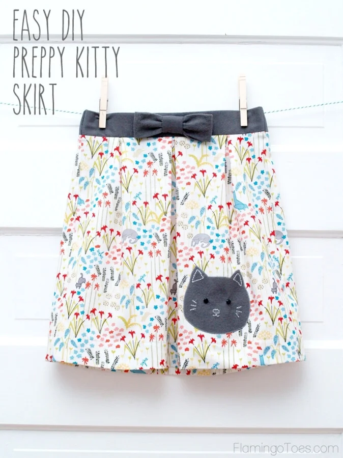 EASY DIY PREPPY KITTY SKIRT from Flamingo Toes