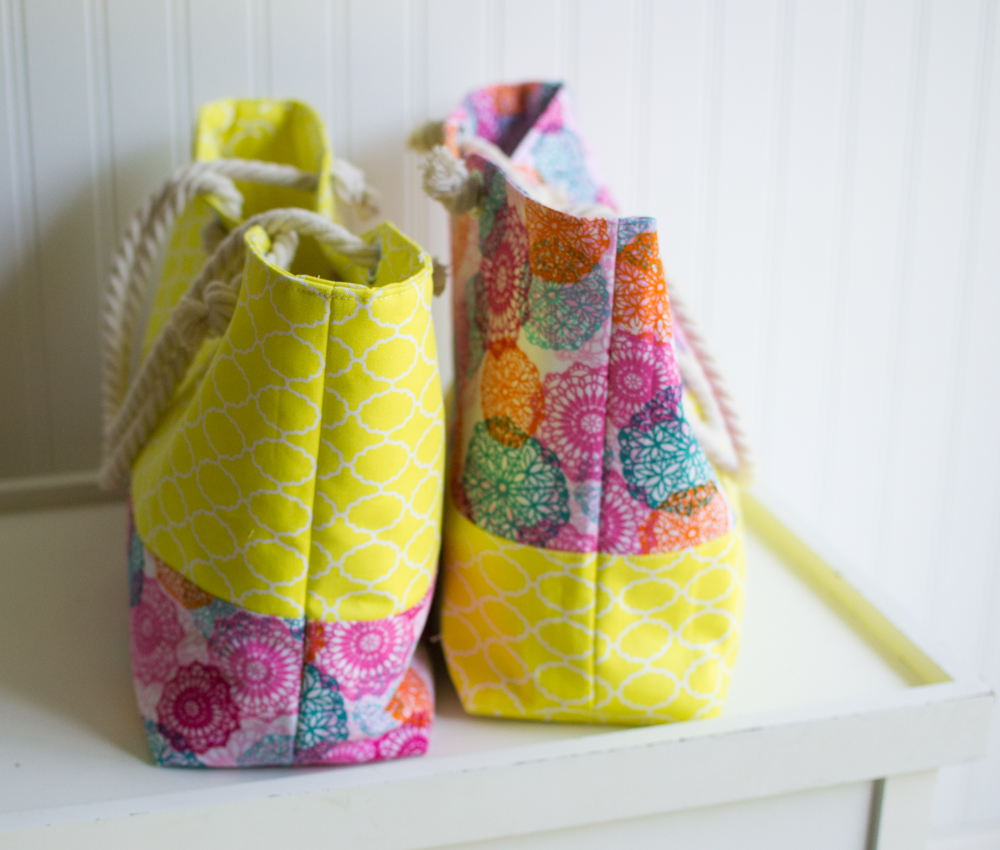 Rope Handle Tote Bag Quilt For Lovers
