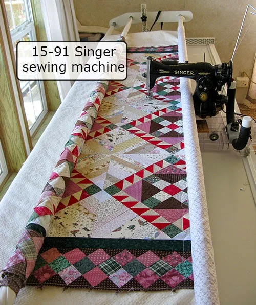 Friday Spotlight Connie S Vintage Singer On A Quilting Frame Sewcanshe Free Sewing Patterns And Tutorials Vintage Singer On A Quilting Frame