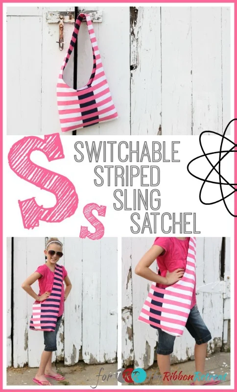 Switchable Striped Sling Satchel from The Ribbon Retreat