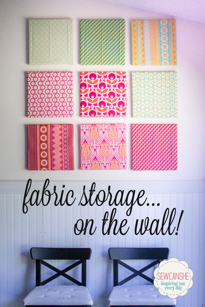 Fabric Storage On The Wall Diy Temporary Fabric Art Sewcanshe Free Sewing Patterns And Tutorials