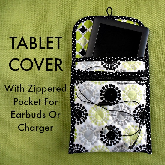 Sew a Quilted Tablet Cover With Zippered Pocket from So Sew Easy