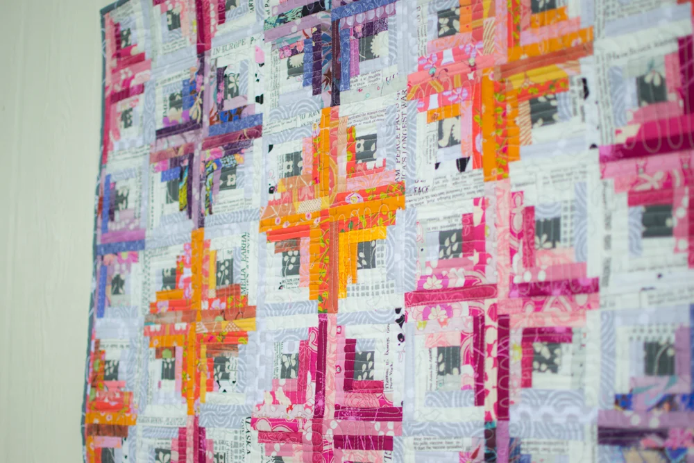 Show Off Saturday I Finally Finished My Modern Log Cabin Quilt