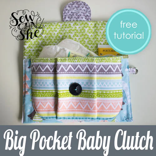 Big Pocket Baby Clutch - sewing pattern.